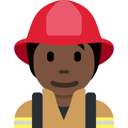 Firefighter Dark Skin Tone