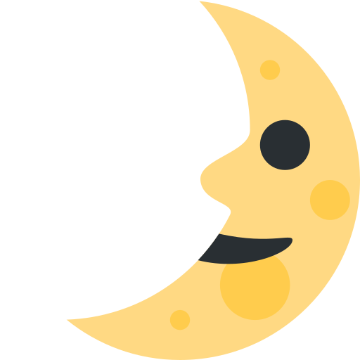 First Quarter Moon with Face Discord Emoji