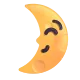 First Quarter Moon with Face Color
