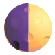 First Quarter Moon Symbol Color