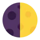 First Quarter Moon Symbol Flat