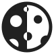 First Quarter Moon Symbol High Contrast