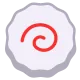 Fish Cake with Swirl Design Flat