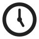 Clock Face Five O’Clock High Contrast