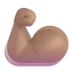 flexed biceps: medium skin tone Color
