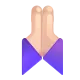 folded hands: light skin tone Color