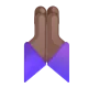 folded hands: medium-dark skin tone Color