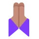 folded hands: medium skin tone Flat