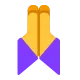 Person with Folded Hands Flat