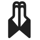 Person with Folded Hands High Contrast