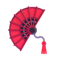 Folding Hand Fan 3D