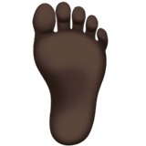 Foot Dark Skin Tone Apple Emoji