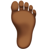 Foot Medium Dark Skin Tone Apple Emoji
