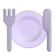 Fork and Knife with Plate Color