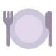 Fork and Knife with Plate Flat