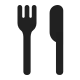 Fork and Knife High Contrast