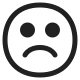 White Frowning Face High Contrast