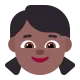 girl: medium-dark skin tone Flat
