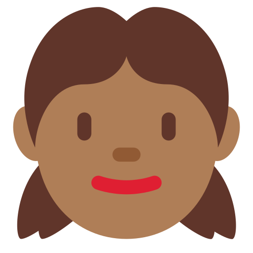 girl: medium-dark skin tone