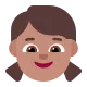 girl: medium skin tone Flat