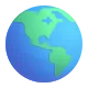 Earth Globe Americas Color