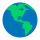 Earth Globe Americas Flat