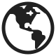 Earth Globe Americas High Contrast