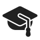 Graduation Cap High Contrast