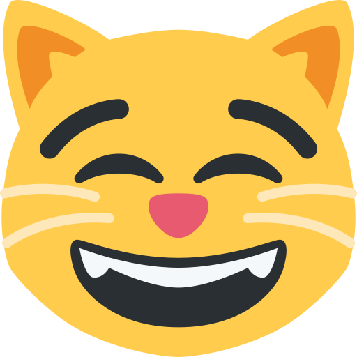 Grinning Cat Face with Smiling Eyes