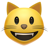 Smiling Cat Face with Open Mouth