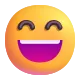 Smiling Face with Open Mouth and Smiling Eyes Color
