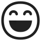 Smiling Face with Open Mouth and Smiling Eyes High Contrast