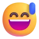 Smiling Face with Open Mouth and Cold Sweat Color