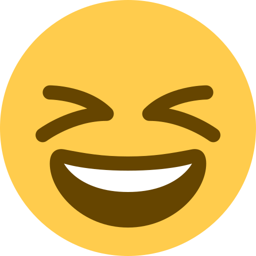 Smiling Face with Open Mouth and Tightly-Closed Eyes