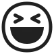 Smiling Face with Open Mouth and Tightly-Closed Eyes High Contrast