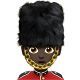 guard: dark skin tone Apple Emoji