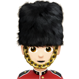 guard: light skin tone Apple Emoji