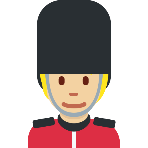 guard: medium-light skin tone