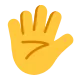 Hand With Fingers Splayed Flat