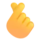 Hand with Index Finger and Thumb Crossed Color
