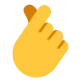Hand with Index Finger and Thumb Crossed Flat