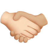 Handshake Light Skin Tone Medium Light Skin Tone