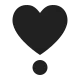 Heavy Heart Exclamation Mark Ornament High Contrast