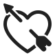Heart with Arrow High Contrast