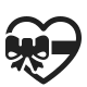 Heart with Ribbon High Contrast