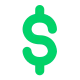 Heavy Dollar Sign Flat