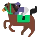 horse racing: dark skin tone Flat