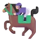 horse racing: light skin tone Color
