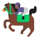 horse racing: medium-dark skin tone Flat