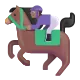 horse racing: medium skin tone Color